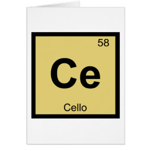 Ce - Cello Music Química Símbolo de tabla periódic