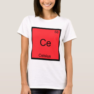 Ce - Celsius Camiseta Divertida Símbolo Elemento Q
