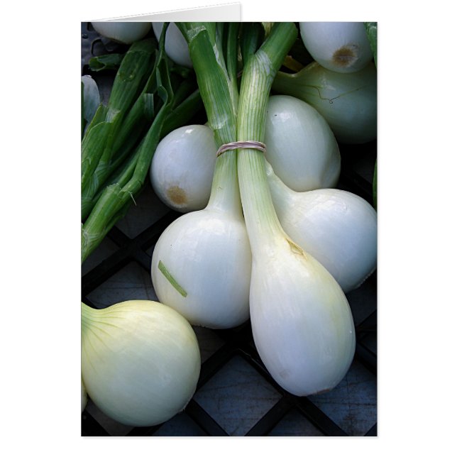 Cebollas en el mercado de agricultores (Frente)