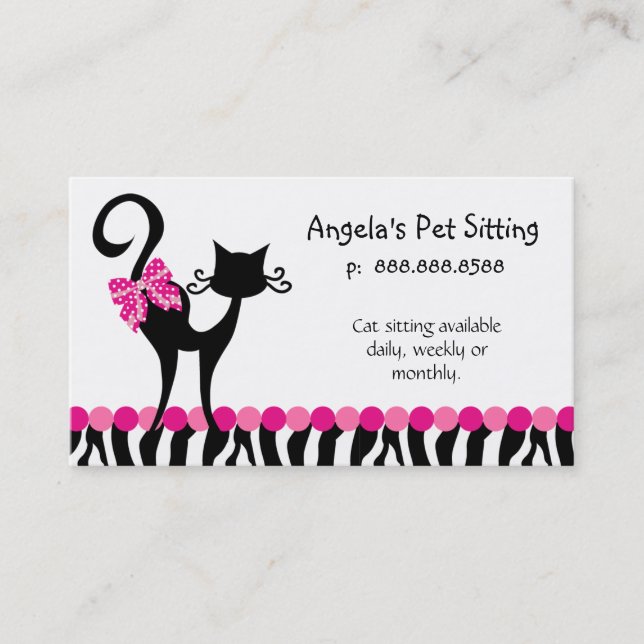 Cebra animal de la tarjeta de visita del canguro (Anverso)