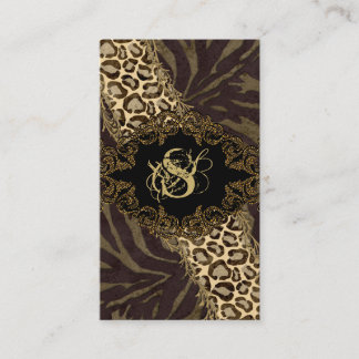 Cebra animal del ante del leopardo de las tarjetas