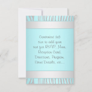 Cebra azul teal RSVP para todo propósito