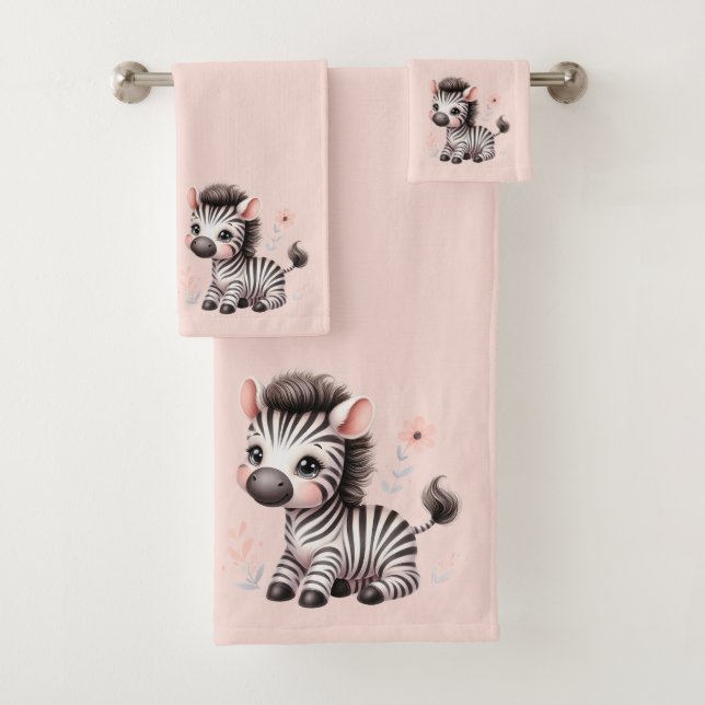 Cebra De Dibujos Animados Rosa Kawaii Lindo (In situ)