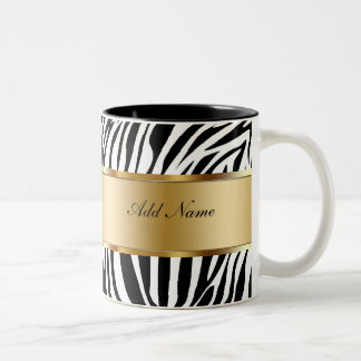 Cebra de las tazas de café del monograma