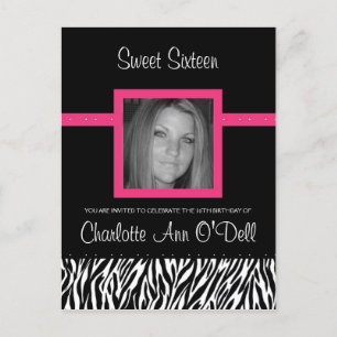 cebra; invitación de cumpleaños