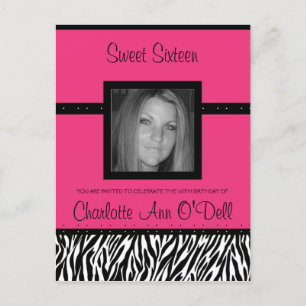 cebra; invitación de cumpleaños