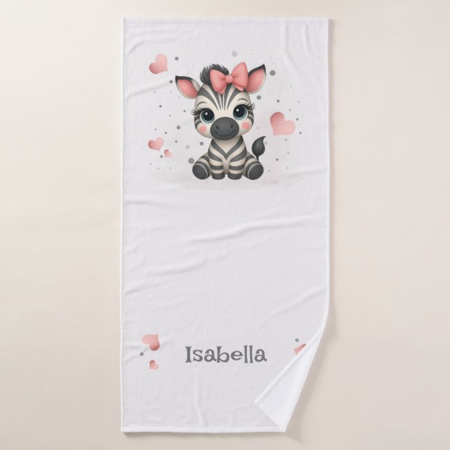 Cebra pequeña adorable  (Toalla de baño)