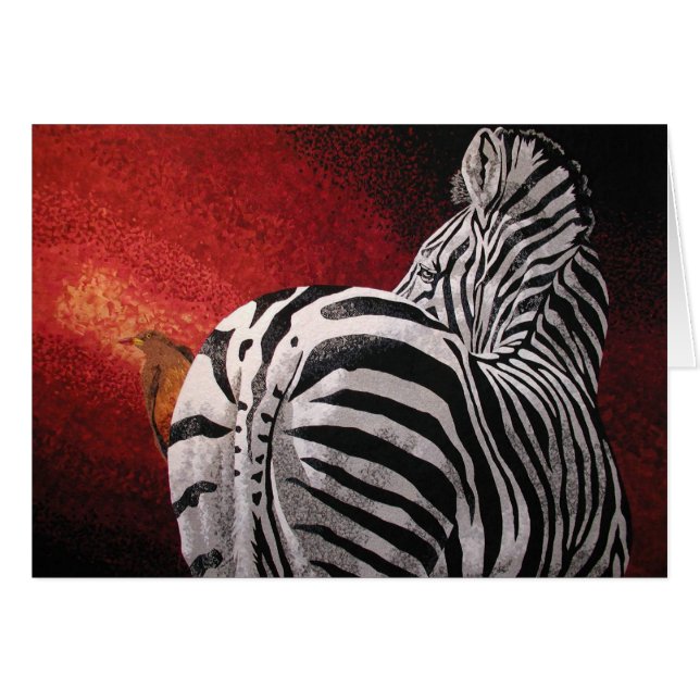 Cebra y Oxpecker (Anverso (Horizontal))