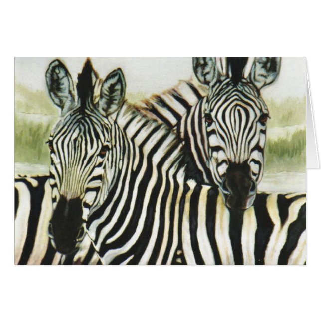 "Cebras de Waterhole " (Anverso (Horizontal))