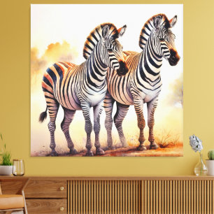Cebras en el arte salvaje africano de Safari Seren