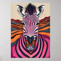 Cebras Psicodélicas a Rayas – Safari de Arte Pop