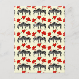 Cebras y tarjetas del día de San Valentín