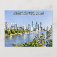 Cedar rapids iowa bridge river bridge tarjeta post