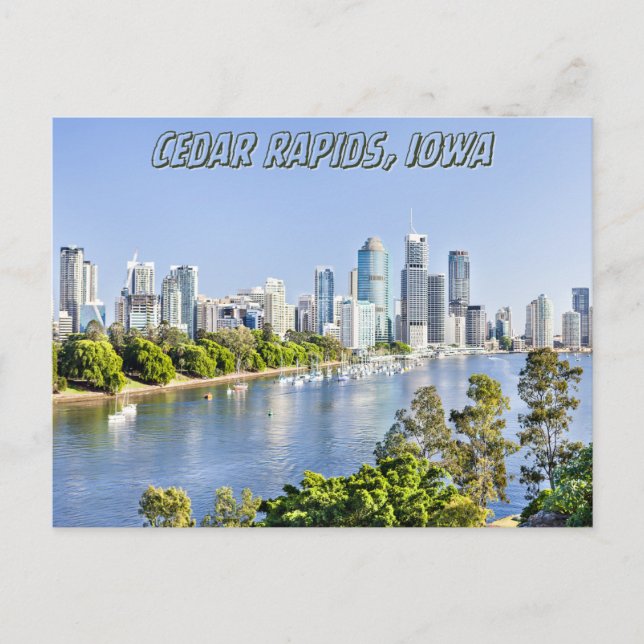 Cedar rapids iowa bridge river bridge tarjeta post (Anverso)
