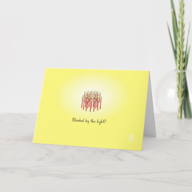 ¿Cegado por la Luz? Tarjeta de felicitación horizo (Anverso)