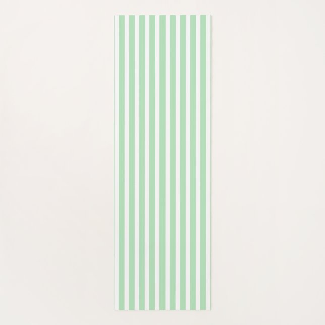 Celadon Vertical Stripped Yoga Mat (Reverso)