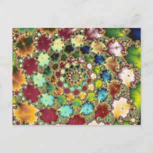 Celdas fractales - Postal fractal