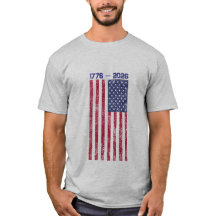 Celebra América 250 camiseta de hombre con bandera