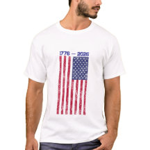 Celebra América 250 camiseta de hombre con bandera