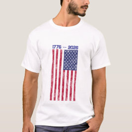 Celebra América 250 camiseta de hombre con bandera