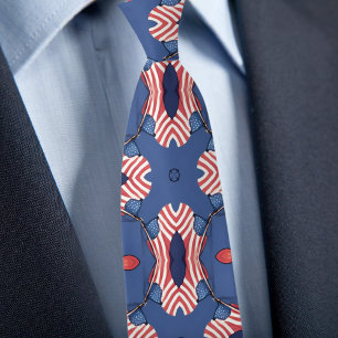 Celebra América blanca roja y corbata azul