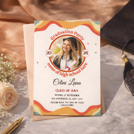 Celebra con invitaciones de graduación retro diver