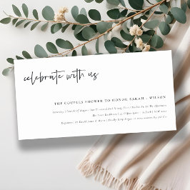 Celebra Con La Invitación De La Ducha Pareja De Ca