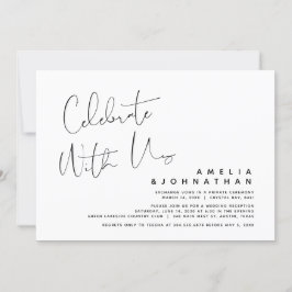 Celebra con nosotros, invitación de boda a la fuga