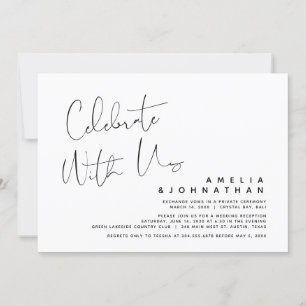 Celebra con nosotros, invitación de boda a la fuga