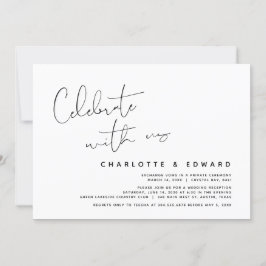 Celebra con nosotros, invitación de boda íntima