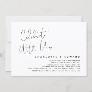 Celebra con nosotros, Invitación de Boda Intima
