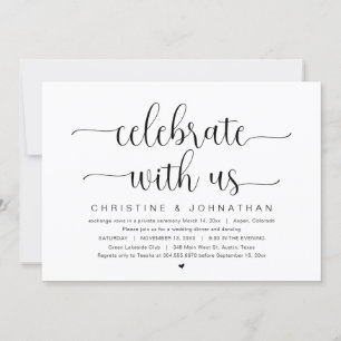 Celebra con nosotros, Invitación de Boda Intima