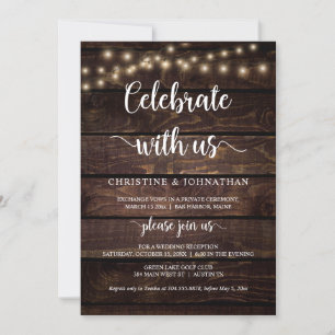 Celebra con nosotros, Invitación de boda íntima rú