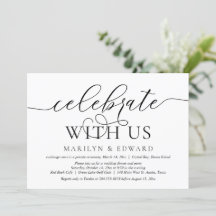 Celebra con nosotros, invitación de boda para fies