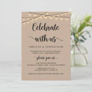 Celebra con nosotros, Invitación de Boda Rústica I