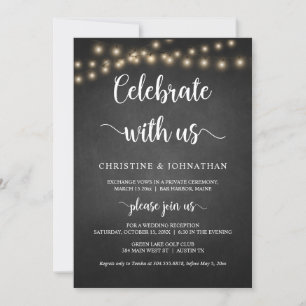 Celebra con nosotros, Invitación de Boda Rústica I