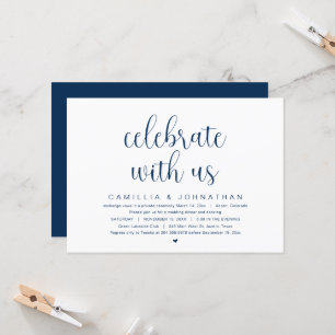 Celebra con nosotros, invitación para fiesta de bo