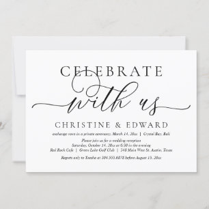 Celebra con nosotros, invitación para fiesta de bo