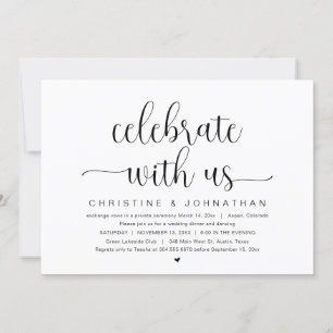 Celebra con nosotros, invitación para fiesta de bo