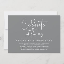 Celebra con nosotros, invitación para fiesta de bo