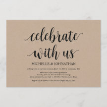 Celebra con nosotros Invitaciones de Boda Intima