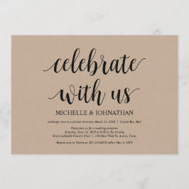 Celebra con nosotros Invitaciones de Boda Intima
