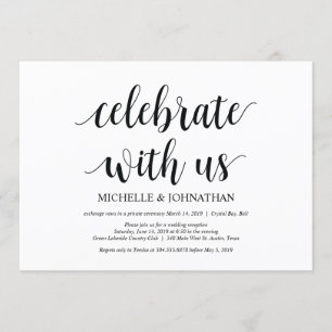 Celebra con nosotros invitaciones de boda íntima