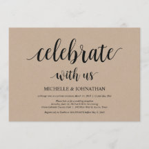 Celebra con nosotros, invitaciones de Elopamiento 
