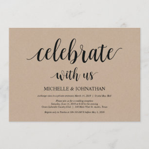 Celebra con nosotros, invitaciones de Elopamiento 