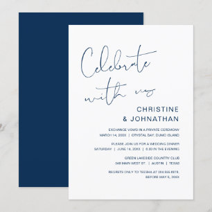 Celebra con nosotros, moderna Invitación de Boda e