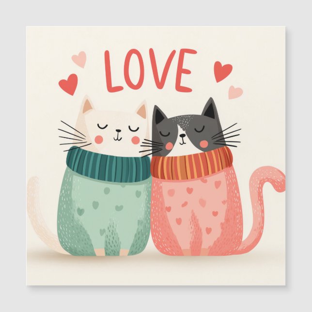 Celebra el amor con dos gatitos adorables (Anverso)