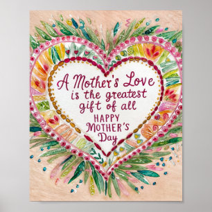 Celebra el Amor de Mamá: Arte Floral de Pared para