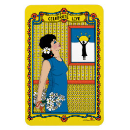 Celebra el imán de refrigerador Life_B_4x6