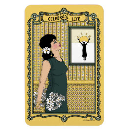 Celebra el imán de refrigerador Life_C_4x6